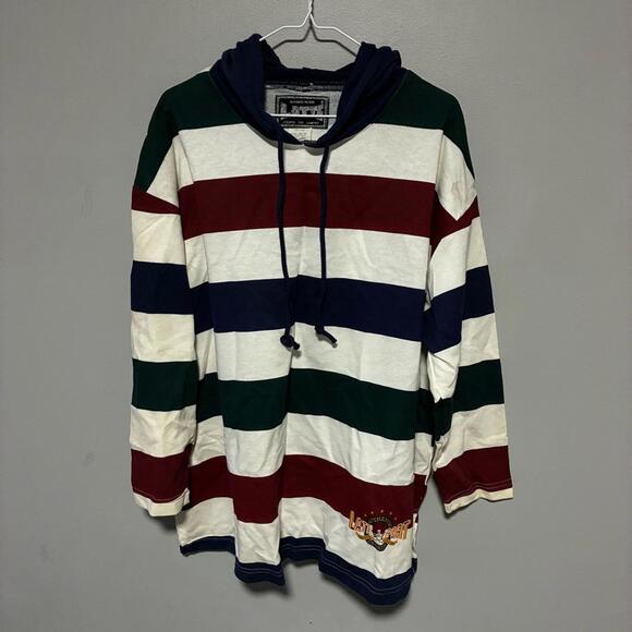 Tops - Latte vintage NWT Striped Hoodie Shirt womens size 20 W